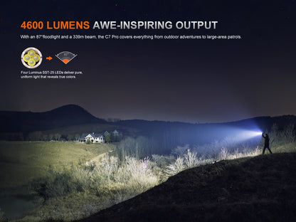 Fenix C7 Pro High Power Fast Charge Flashlight - 4,600 Lumens