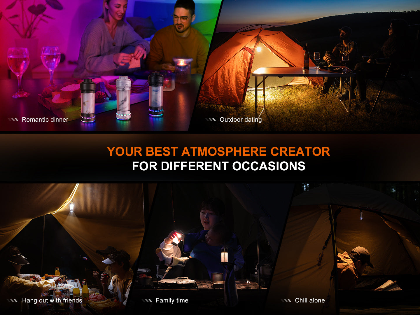 Fenix CL22R 500 Lumens Compact Multi-Functional Atmosphere Camping Lantern