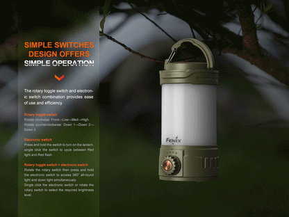 Fenix CL26R Pro Multifunctional Portable Lantern - 650 Lumens