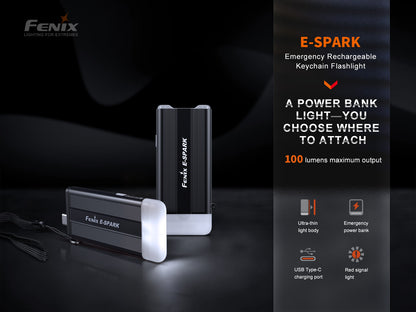 Fenix E-Spark Ultra-Thin Powerbank LED Flashlight