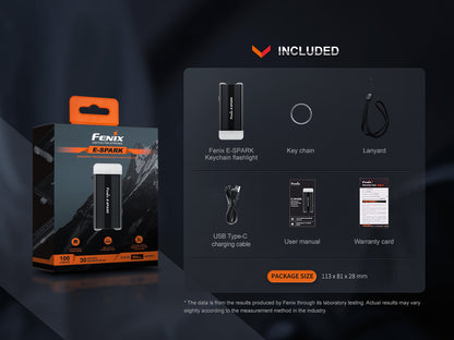 Fenix E-Spark Ultra-Thin Powerbank LED Flashlight