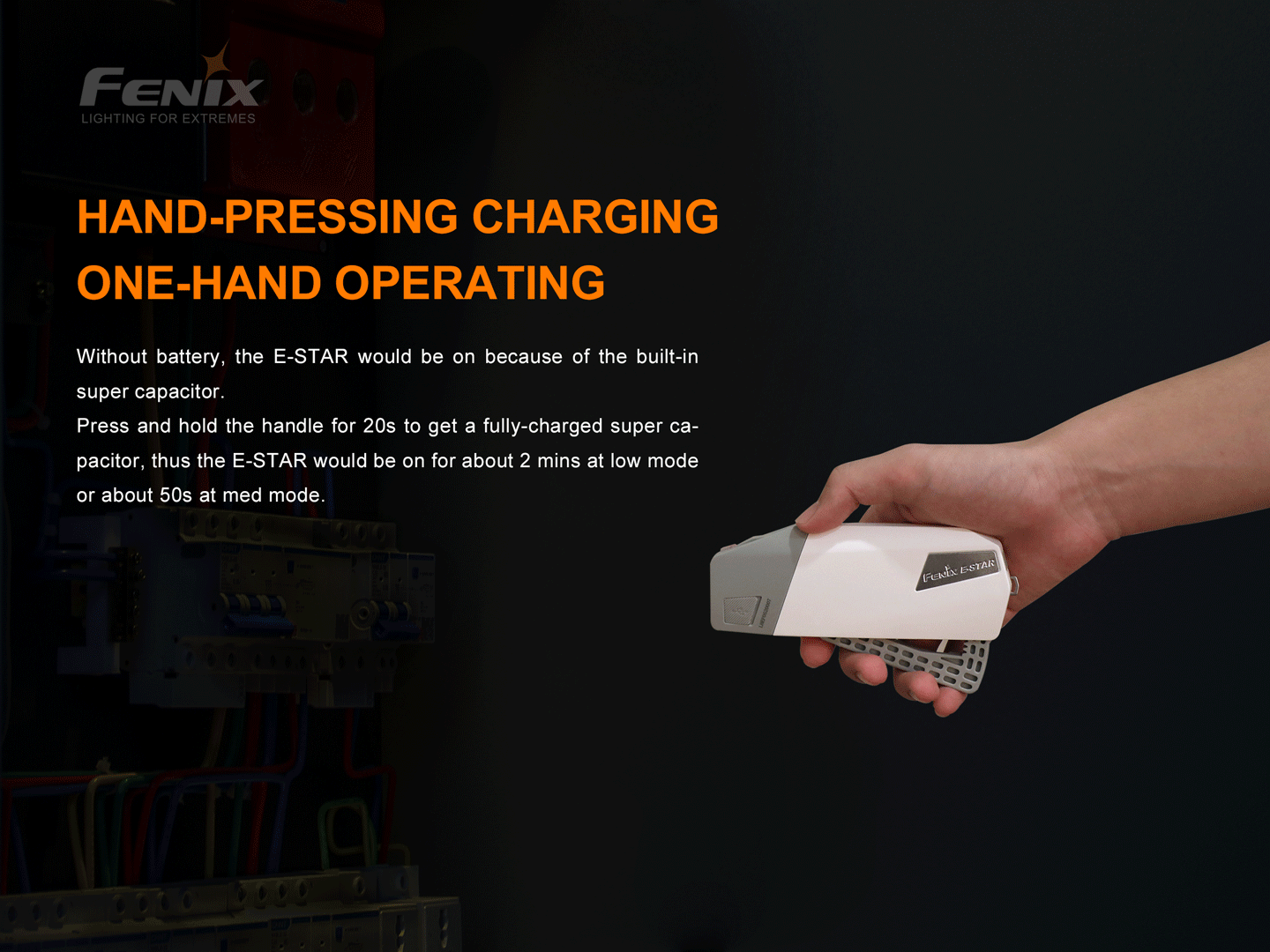 Fenix E-Star Portable Self-Powered Emergency Flashlight