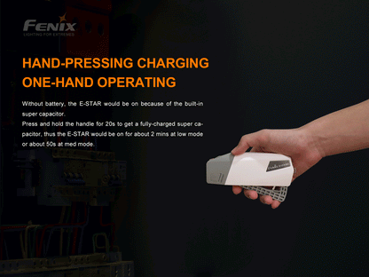 Fenix E-Star Portable Self-Powered Emergency Flashlight