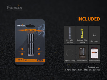 Fenix E01 V2.0 AAA Keychain Flashlight