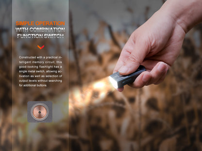 Fenix E03R V2 Dual Light Sources USB-C Rechargeable Keychain Flashlight - 500 Lumens