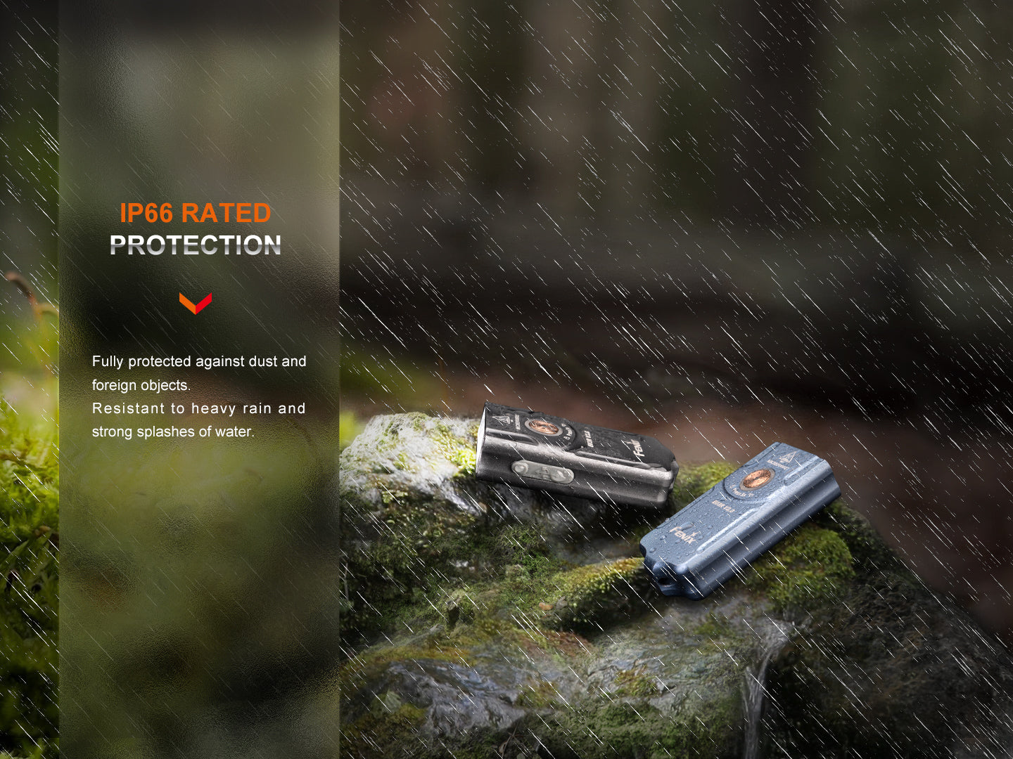 Fenix E03R V2 Dual Light Sources USB-C Rechargeable Keychain Flashlight - 500 Lumens