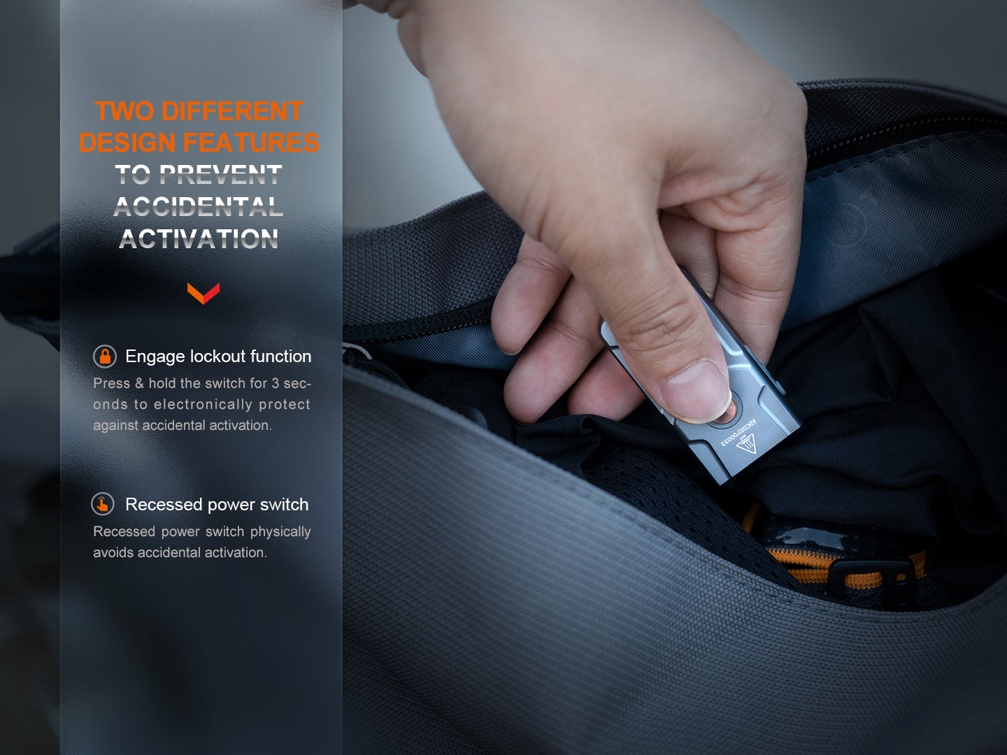 Fenix E03R V2 Dual Light Sources USB-C Rechargeable Keychain Flashlight - 500 Lumens