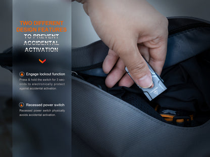 Fenix E03R V2 Dual Light Sources USB-C Rechargeable Keychain Flashlight - 500 Lumens