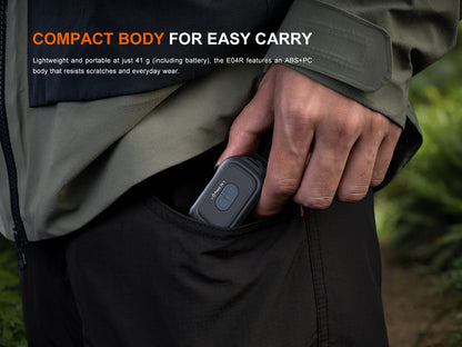 Fenix E04R 360° Rotatable Clip-On EDC Flashlight With Blinker Feature