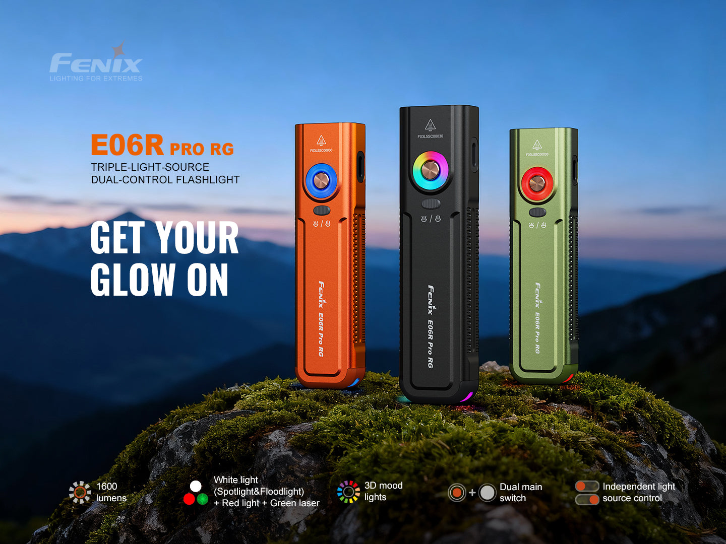 Fenix E06R Pro RG Multi-Light Sources EDC Flashlight