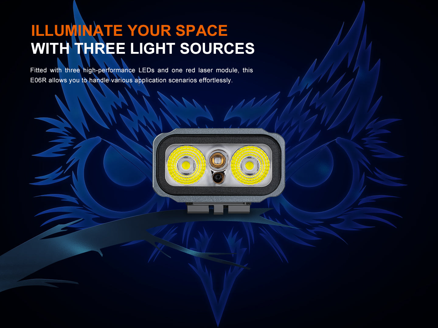 Fenix E06R  Keychain Light With White, UV And Red Laser Lights