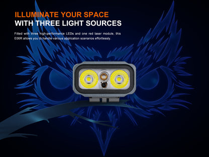 Fenix E06R  Keychain Light With White, UV And Red Laser Lights