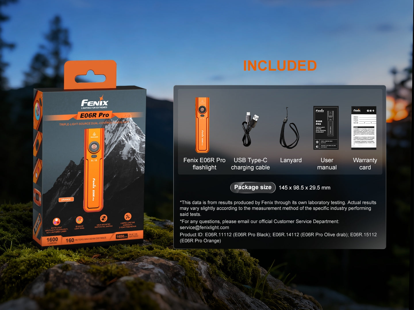 Fenix E06R Pro Dual Beam EDC Flashlight with UV, Laser & Signal Lights