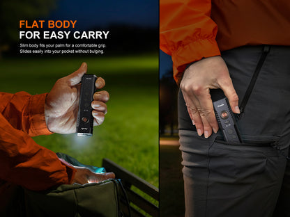 Fenix E08R UE Slim Multi-Light Sources EDC Flashlight