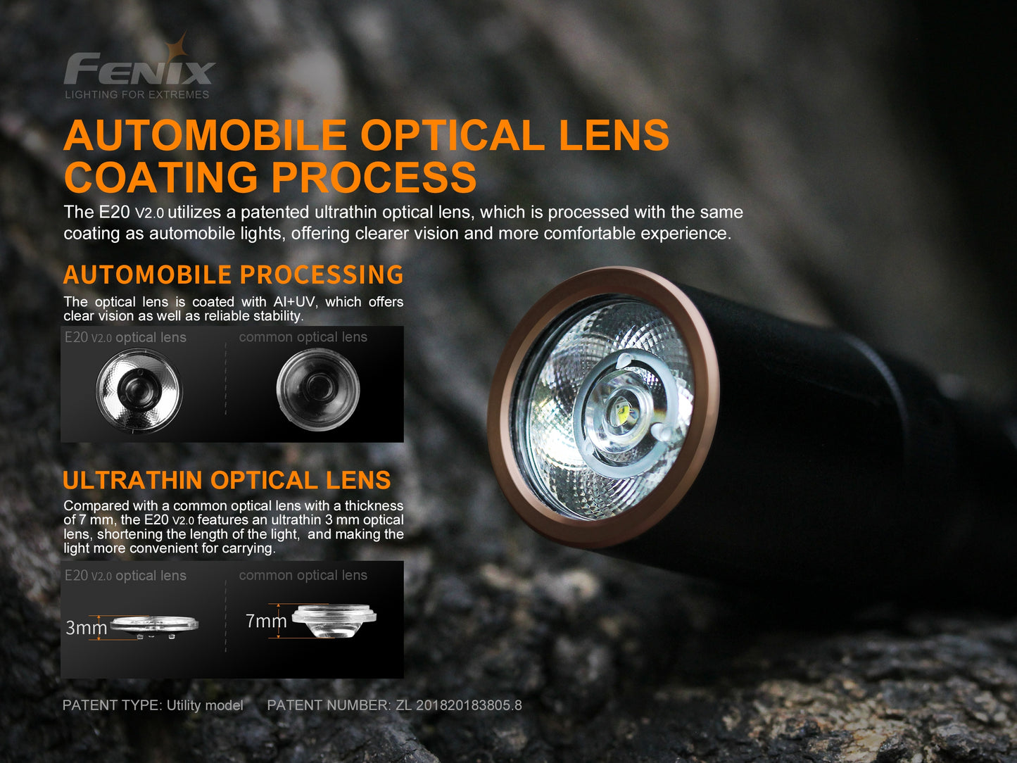 Fenix E20 V2 LED Flashlight