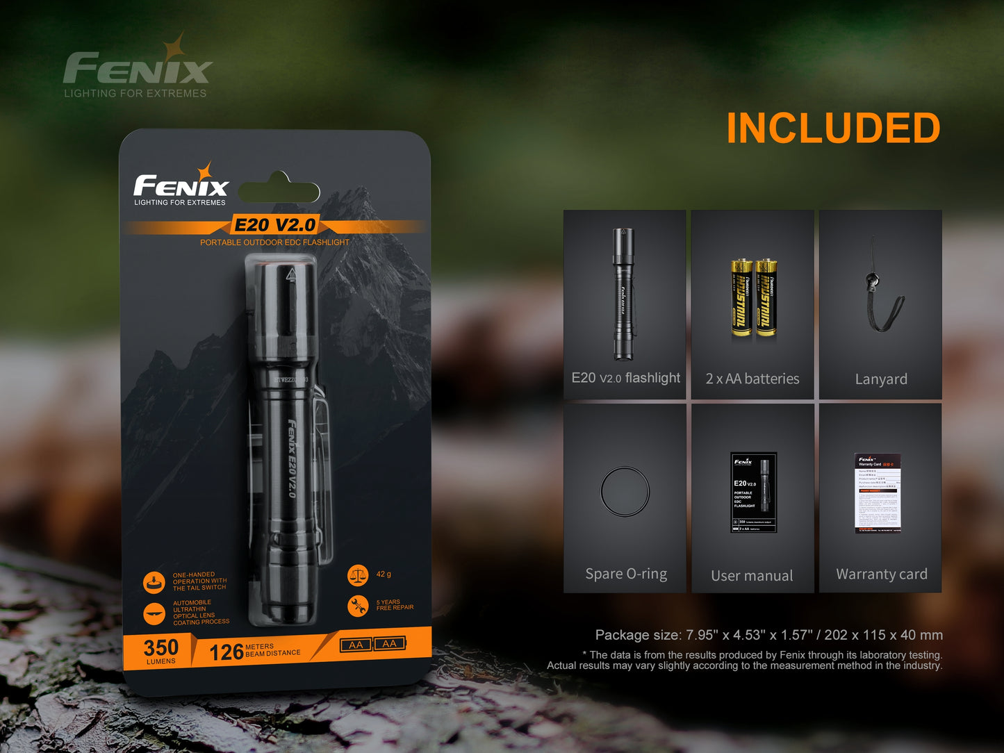 Fenix E20 V2 LED Flashlight
