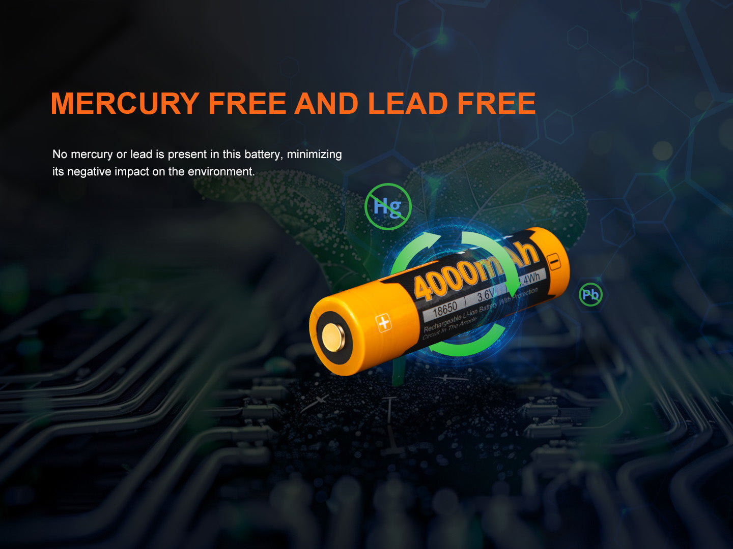 Fenix ARB-L18-4000 18650 Rechargeable Battery