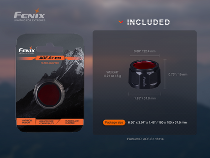 Fenix AOF-S+ V2 Red Filter Adapter for Flashlight