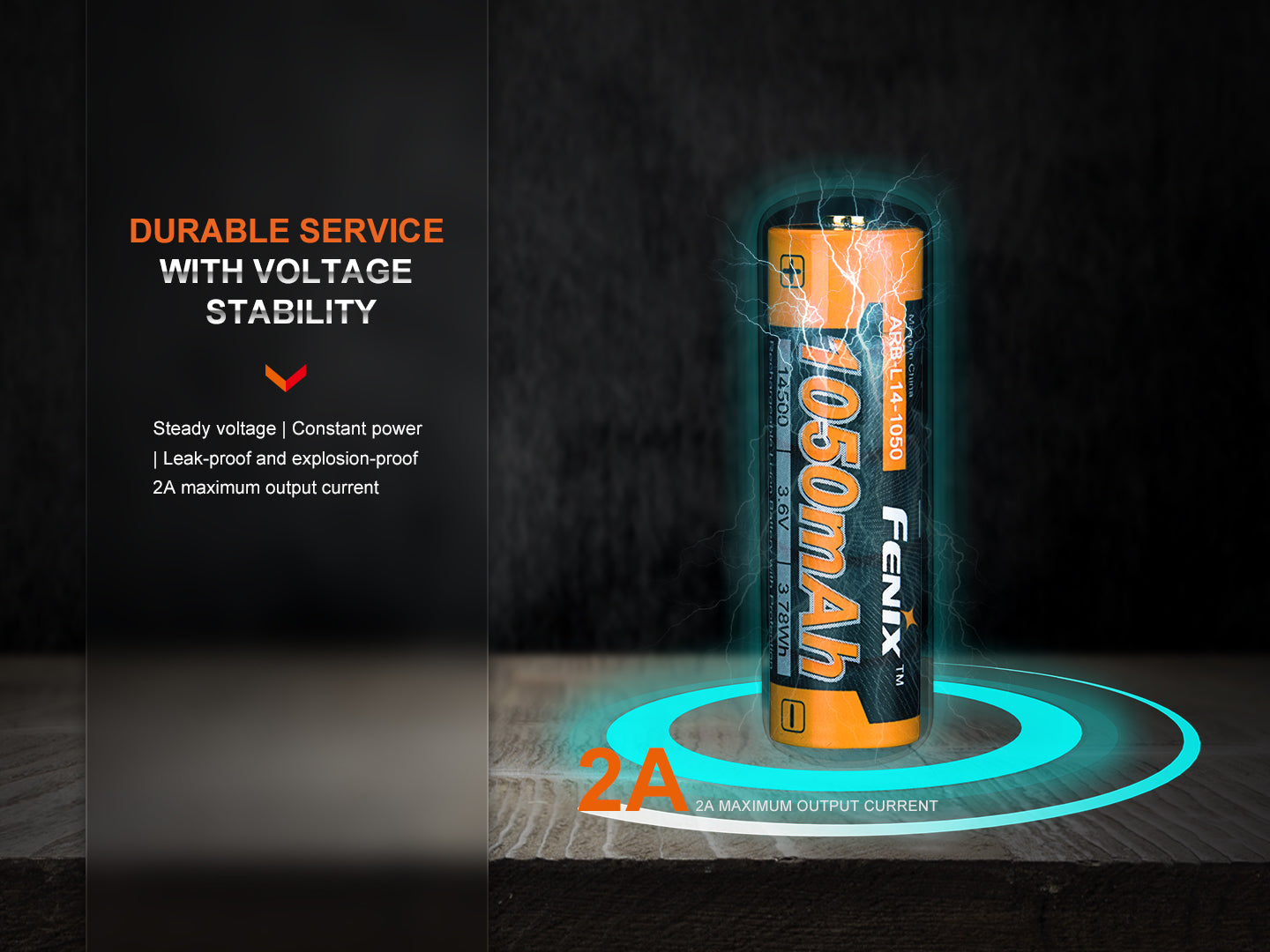 Fenix ARB-L14-1050 14500 Li-ion Rechargeable Battery For Flashlight & Headlamp