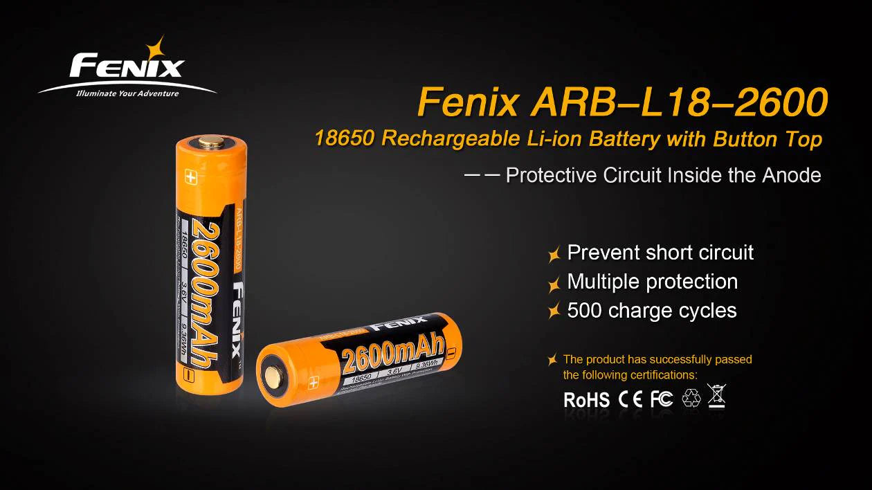 Fenix ARB-L18-2600 18650 Li-ion Rechargeable Battery