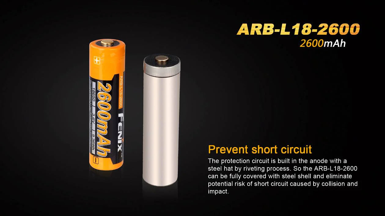 Fenix ARB-L18-2600 18650 Li-ion Rechargeable Battery