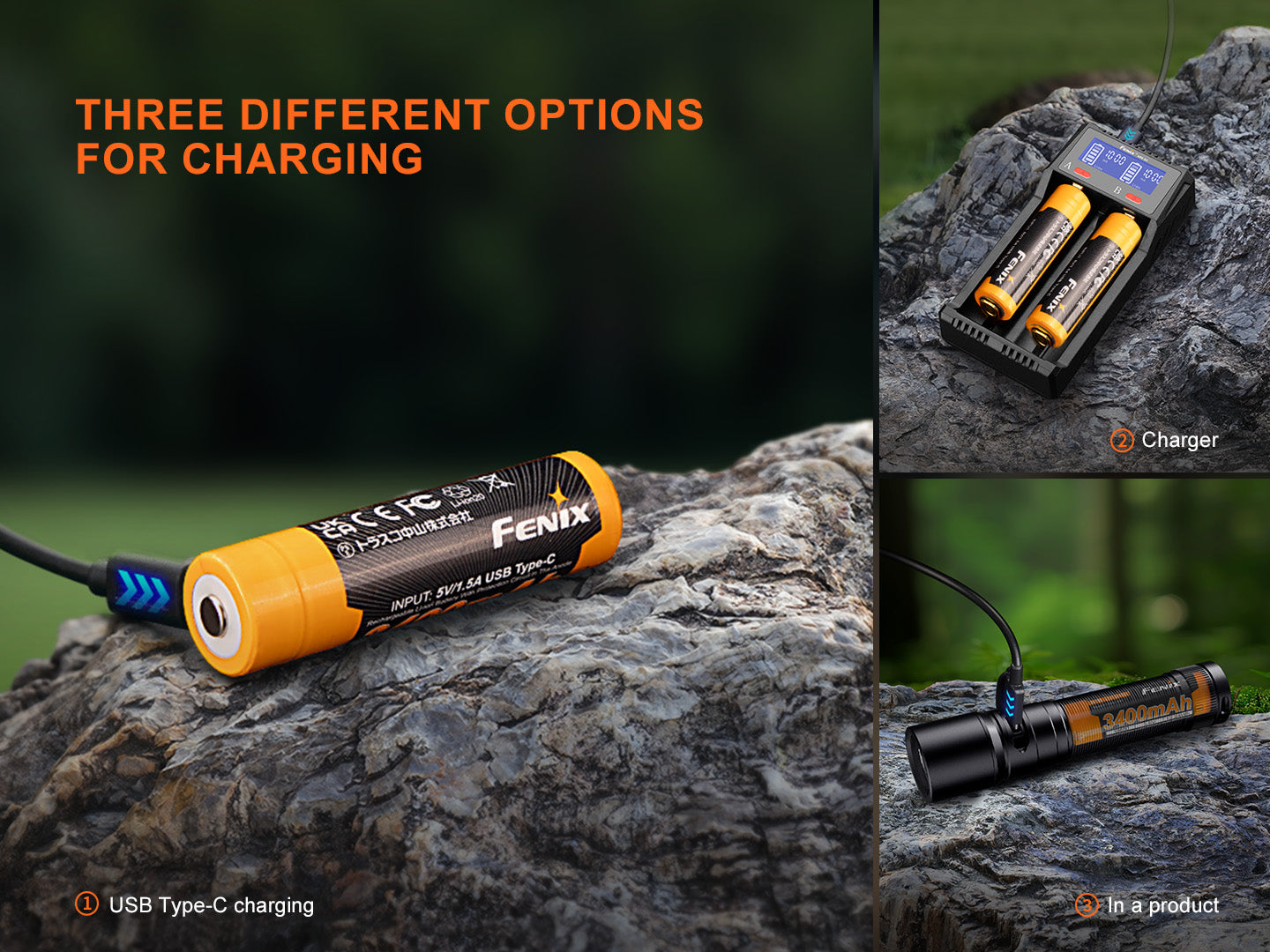 Fenix ARB-L18-3400U V3 18650 Li-ion Rechargeable Battery