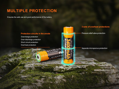 Fenix ARB-L18-3400U V3 18650 Li-ion Rechargeable Battery