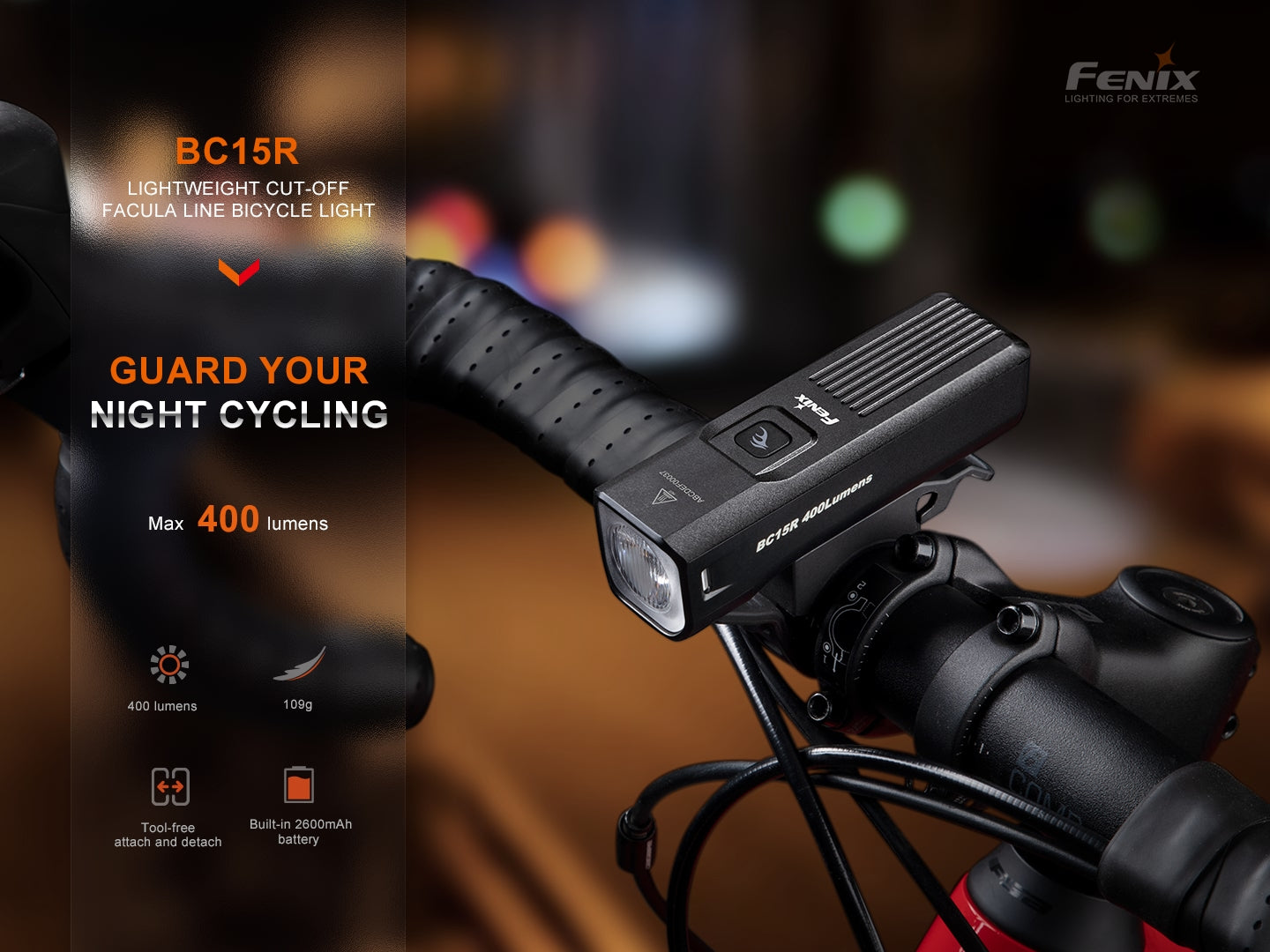 Fenix BC15R Anti-Glare USB-C Bike Light