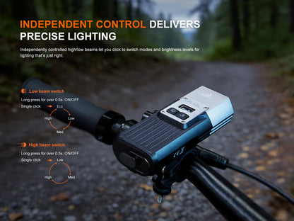 Fenix BC45R High Output Bike Front Light with OLED Screen & Wireless Remote [3,300 Lumens]