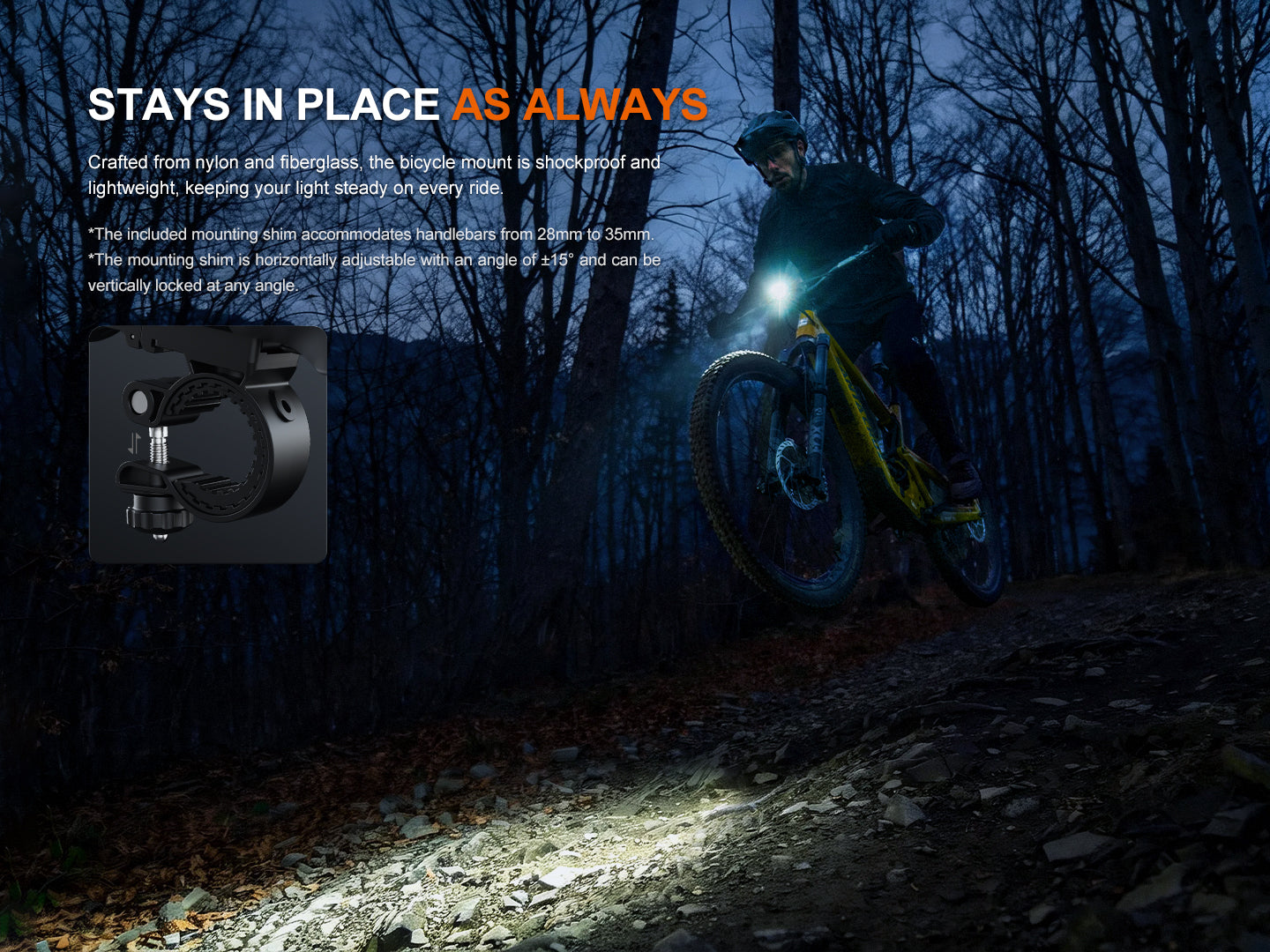 Fenix BC45R High Output Bike Front Light with OLED Screen & Wireless Remote [3,300 Lumens]