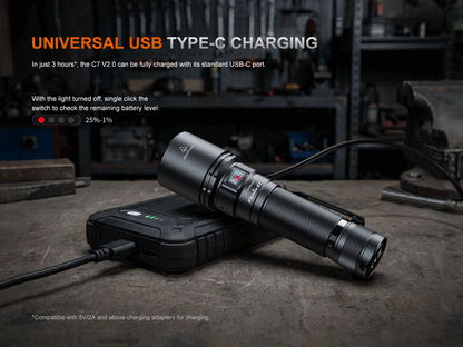 Fenix C7 V2 Compact High Power Long Throw Flashlight