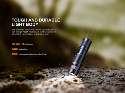 Fenix E09R Rechargeable High-Output Flashlight - 600 Lumens