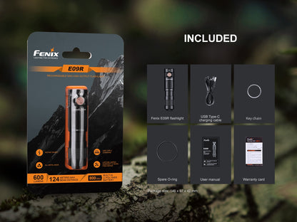 Fenix E09R Rechargeable High-Output Flashlight - 600 Lumens