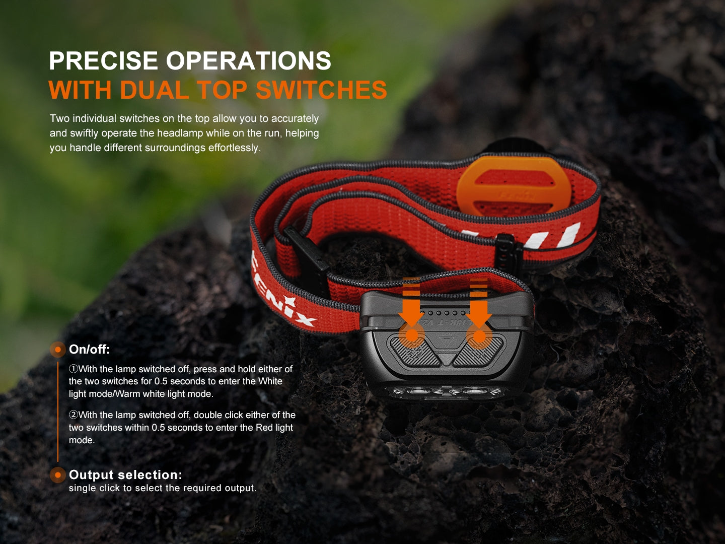 Fenix HL18R-T V2 Dual Beam Distance Lightweight Headlamp with Red Light & Whistle