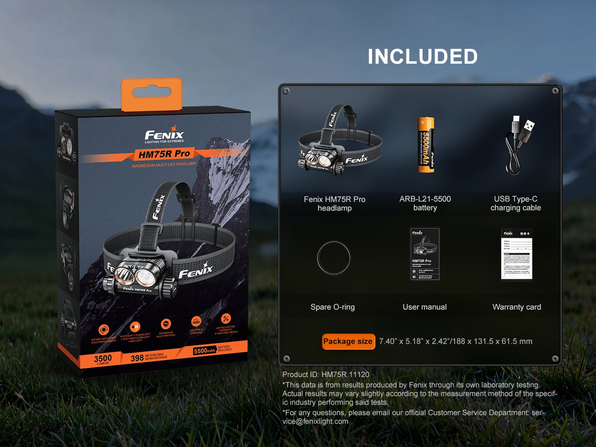 Fenix HM75R Pro High Power Triple Beam Headlamp