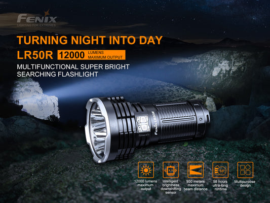 Fenix LR50R High Power Flashlight - 12,000 Lumens