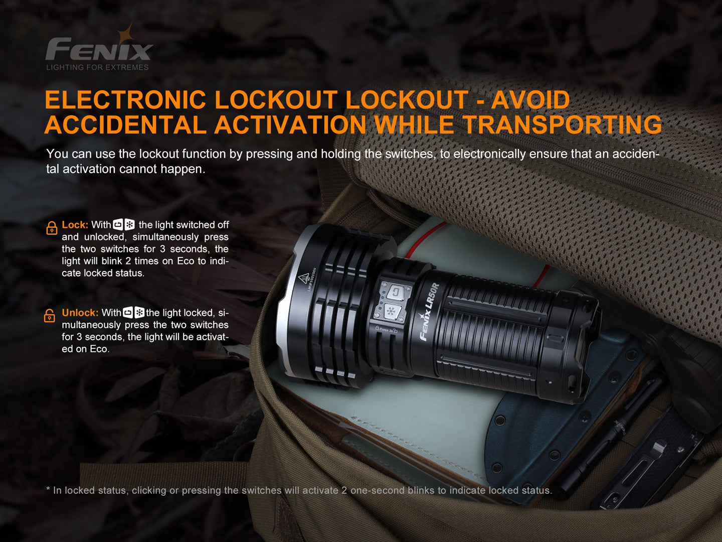 Fenix LR50R High Power Flashlight - 12,000 Lumens