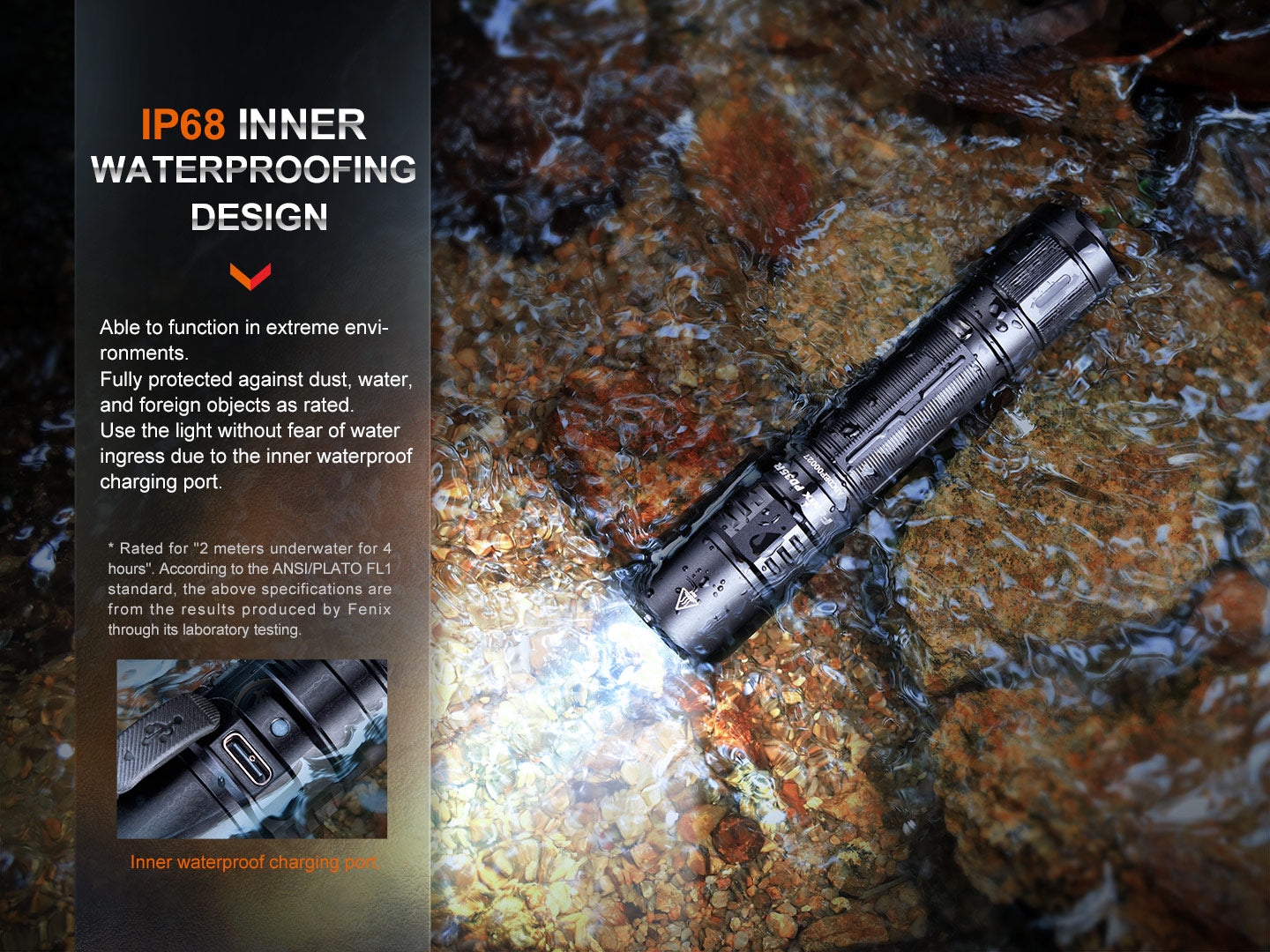 Fenix PD35R Compact USB-C Rechargeable Tactical Flashlight