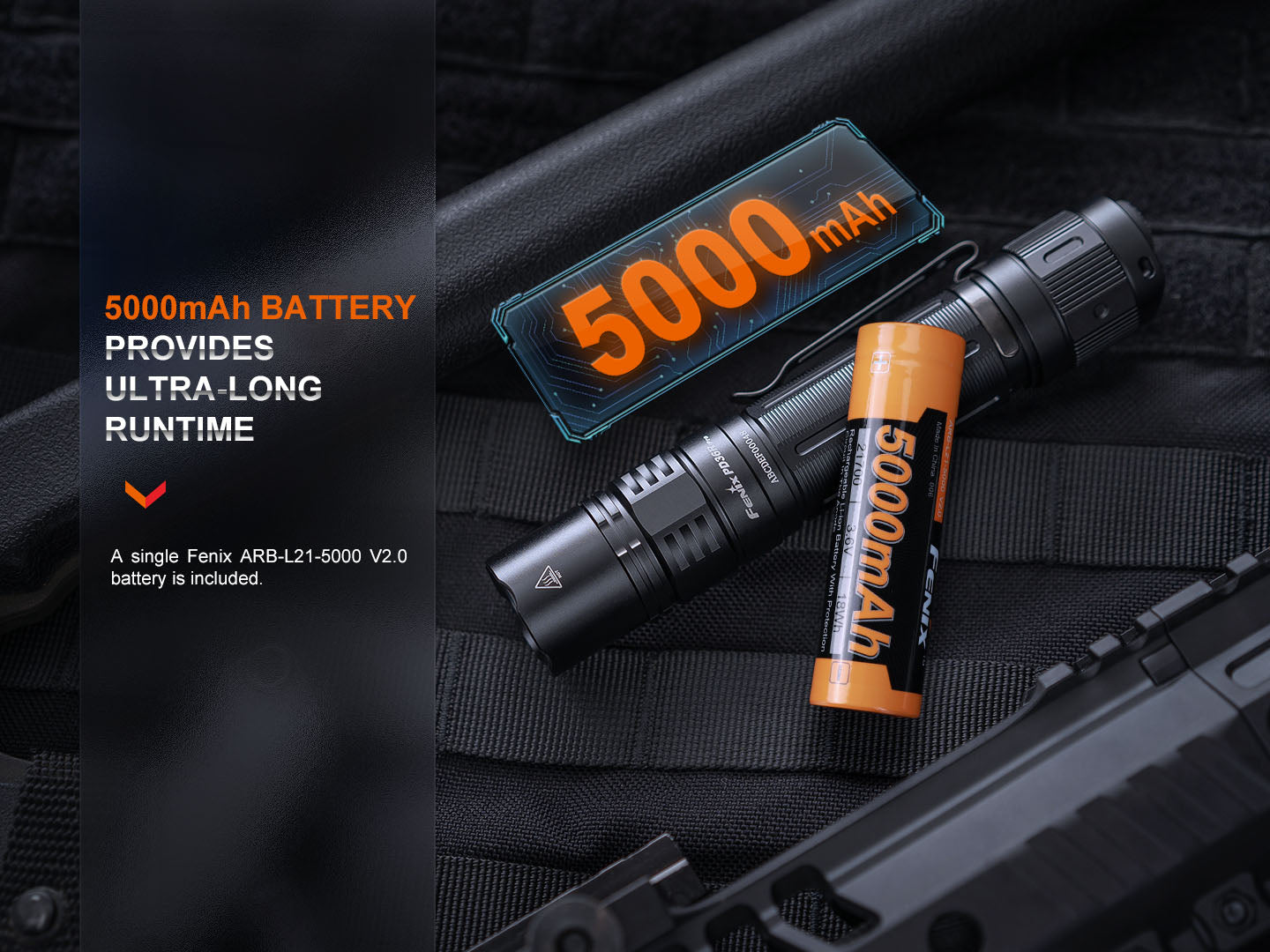 Fenix PD36R Pro Heavy Duty Tactical Flashlight - 2,800 Lumens