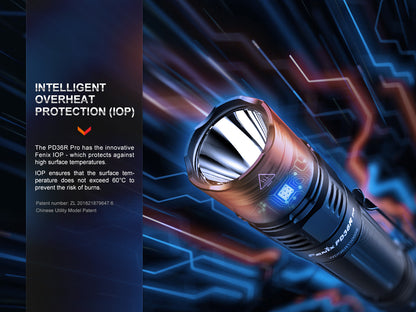 Fenix PD36R Pro Heavy Duty Tactical Flashlight - 2,800 Lumens