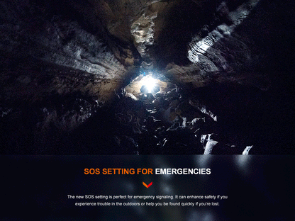 Fenix PD40R V3 USB-C Rechargeable Flashlight  500 Meters Throw - 3,000 Lumens
