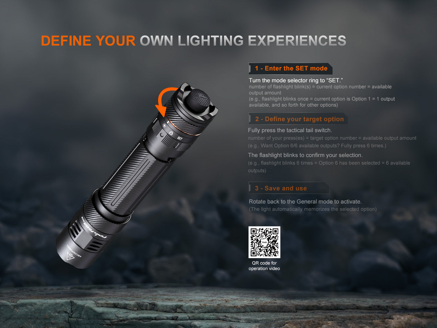 Fenix PD45R ACE Rechargeable Tactical Flashlight