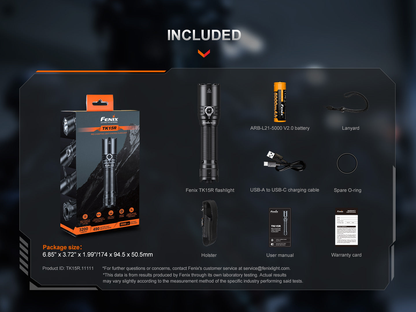 Fenix TK15R IRIS X Adaptive Light Control Flashlight