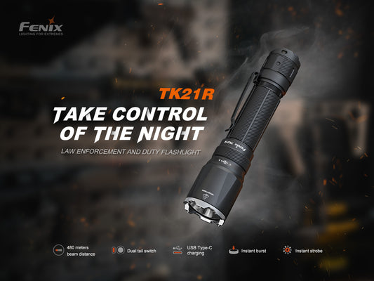 Fenix TK21R High Performance Tactical Flashlight - 3,600 Lumens