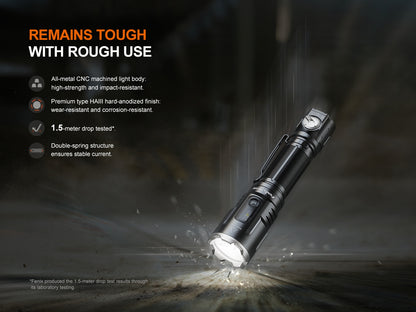 Fenix TK25R Tactical Flashlight With Multi-Color Side Light [3600 Lumens I 350 Meters]