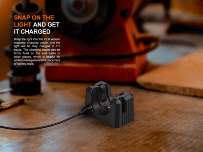 Fenix WF25RM Multi-Functional Flashlight with Secondary UV Light & Charging Cradle