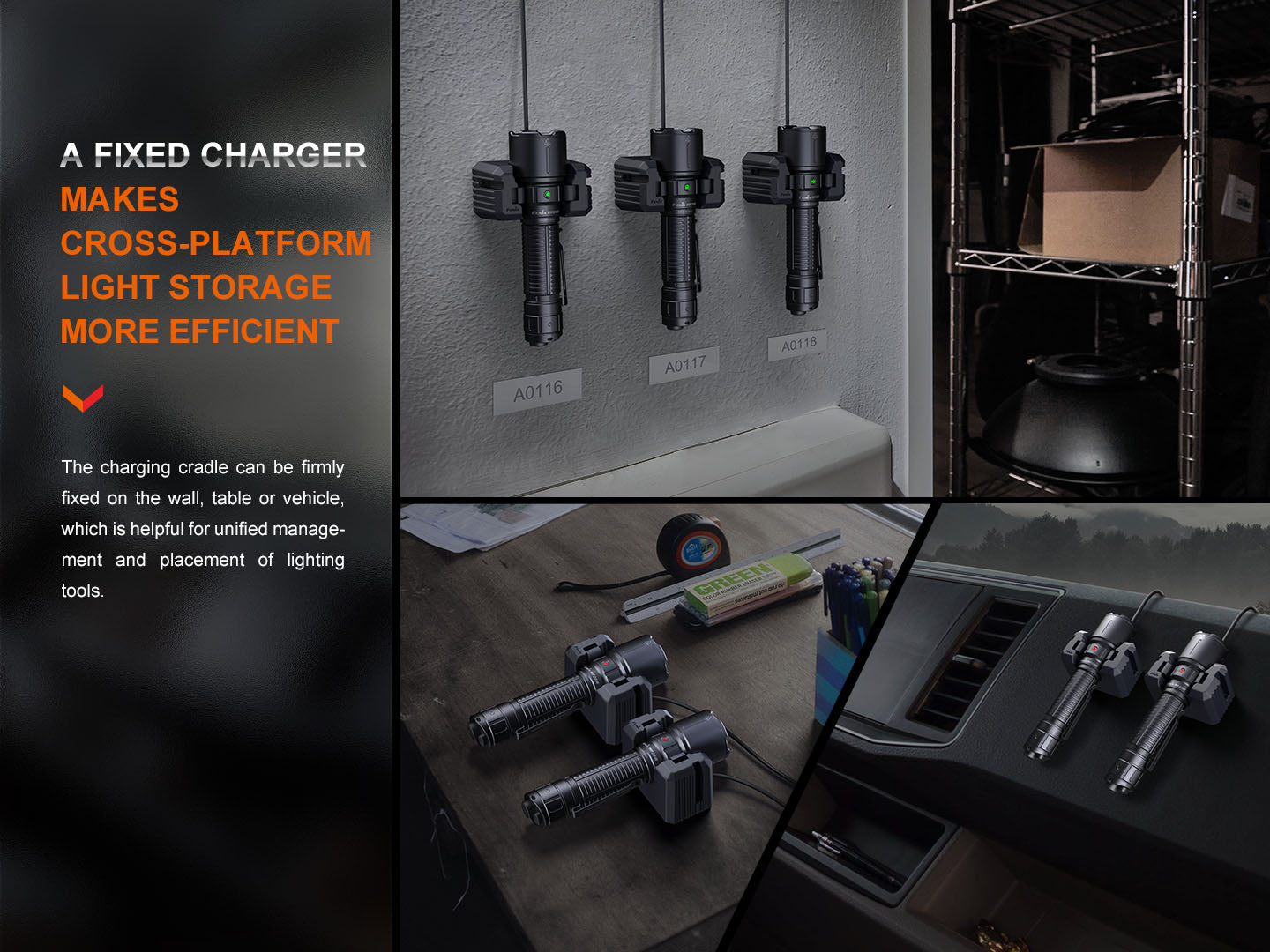 Fenix WF26R High Performance Cradle Charging Duty Flashlight