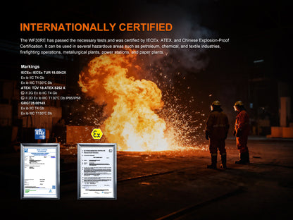 Fenix WF30RE Intrinsically Safe Rechargeable Flashlight