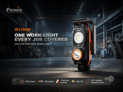 Fenix WT26RM Multi Light Sources Compact Work Light [2,500 Lumens I 362 Meters Throw]