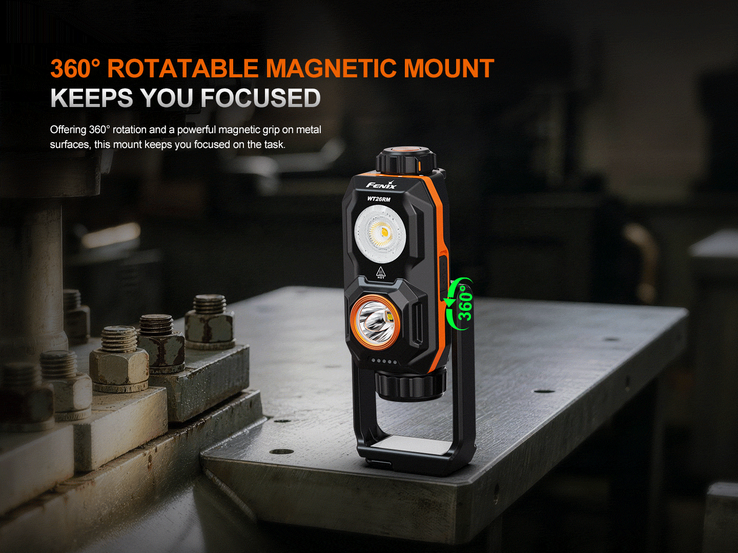 Fenix WT26RM Multi Light Sources Compact Work Light [2,500 Lumens I 362 Meters Throw]